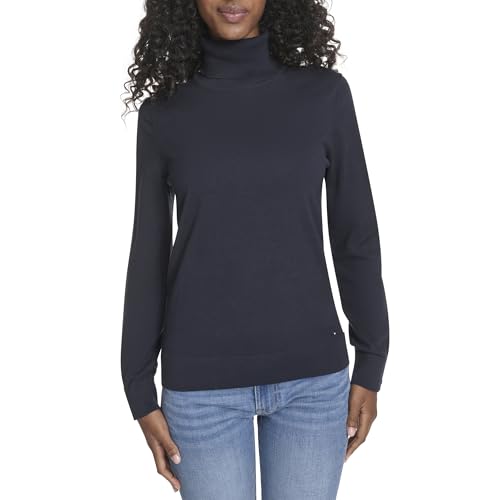 Tommy Hilfiger Women's Sportswear Solid Cotton Turtleneck Sweater