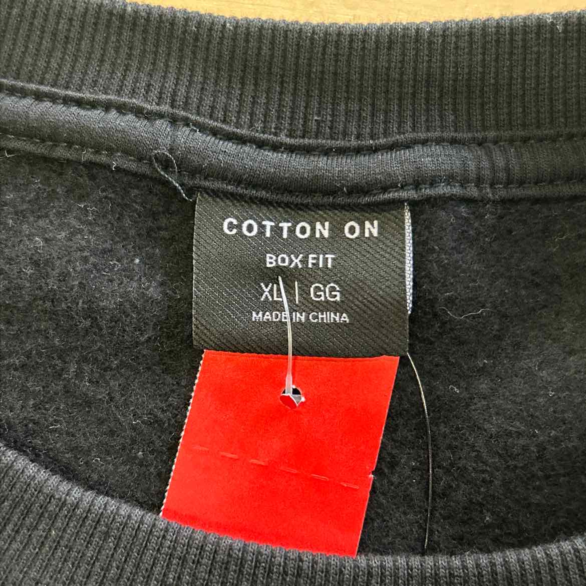Cotton on Boxy Fit Graphic Crew Sweatshirt with Texas Print-Black