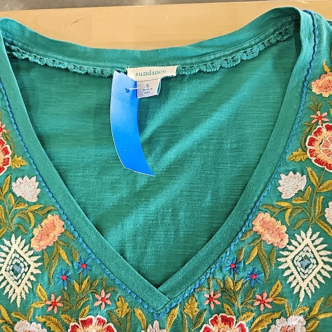 Sundance Size S Turquoise Blouse