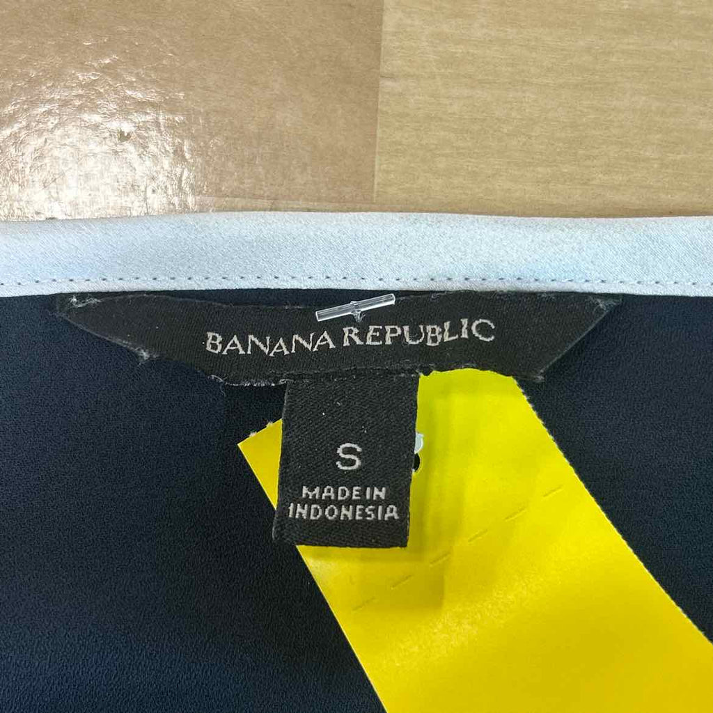 Banana Republic Size S Navy Preloved Blouse LS