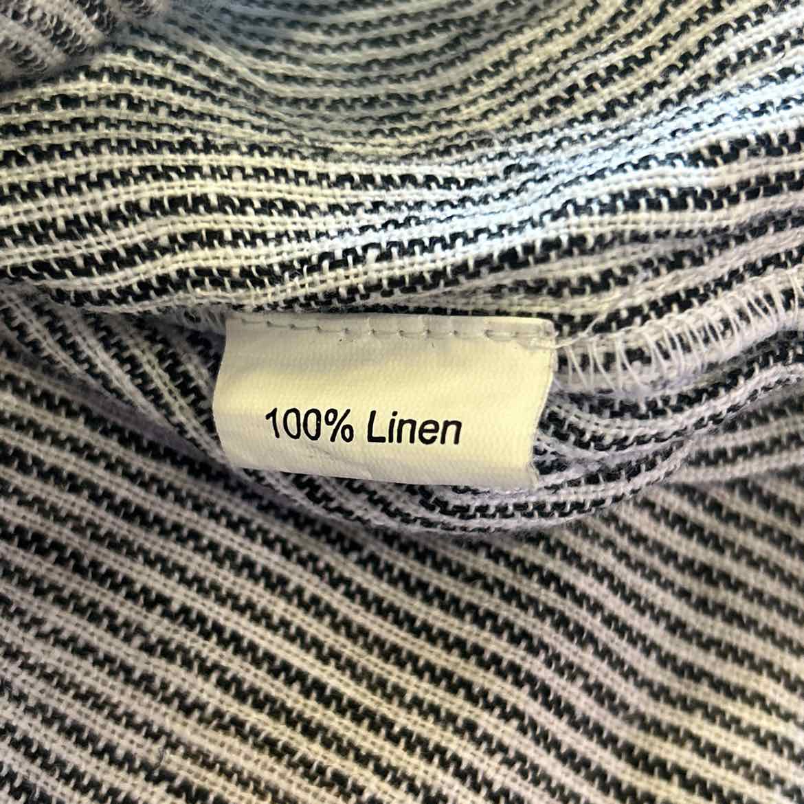 Size L/XL Black White Linen Preloved Pants