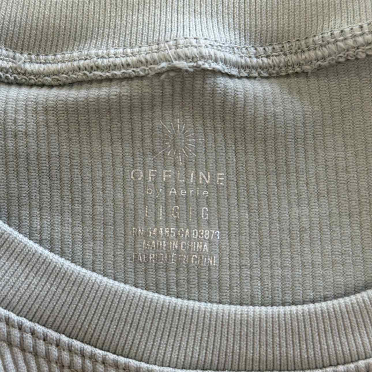 aerie Size L Green Preloved Long Sleeve