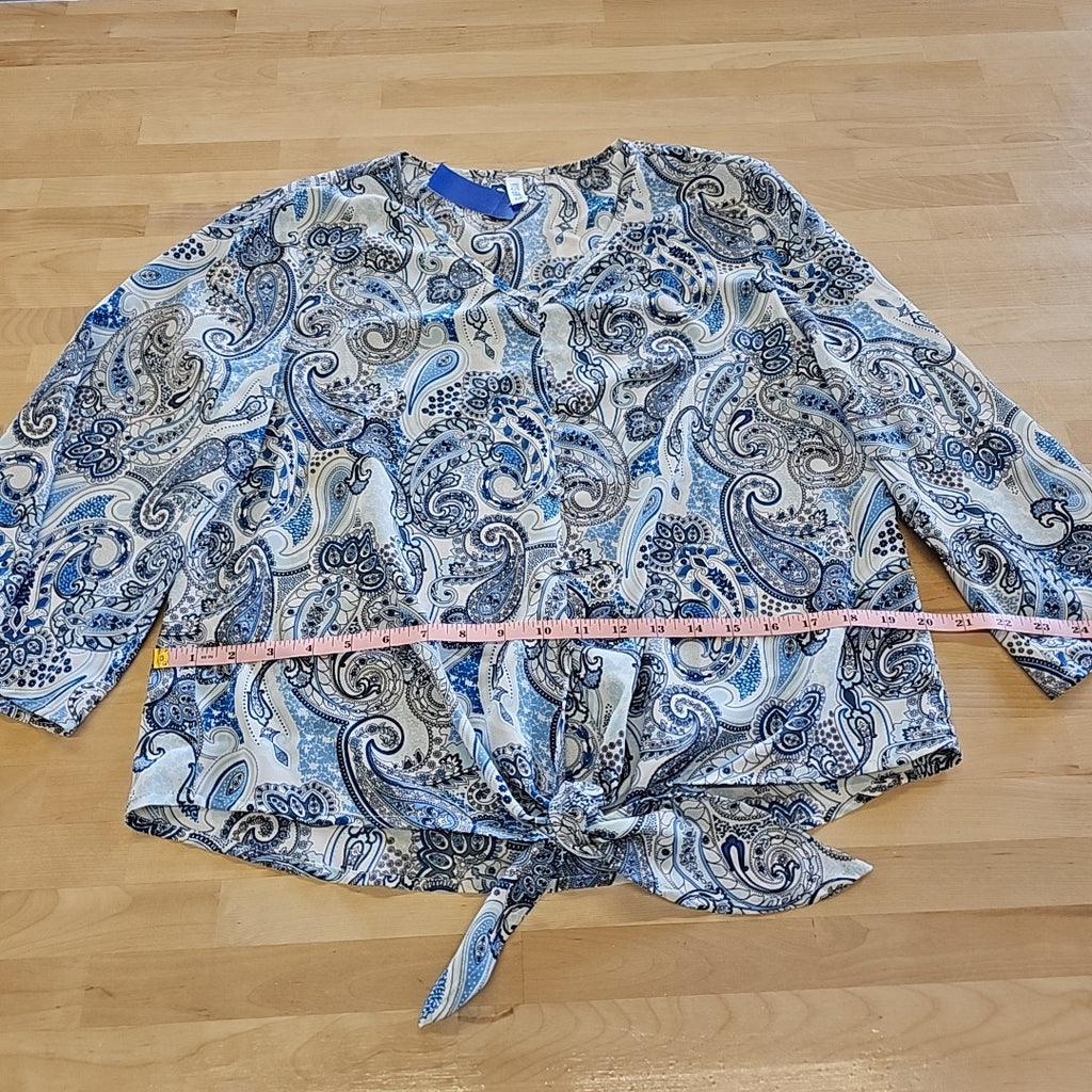 Vishow Size M Blue Blouse