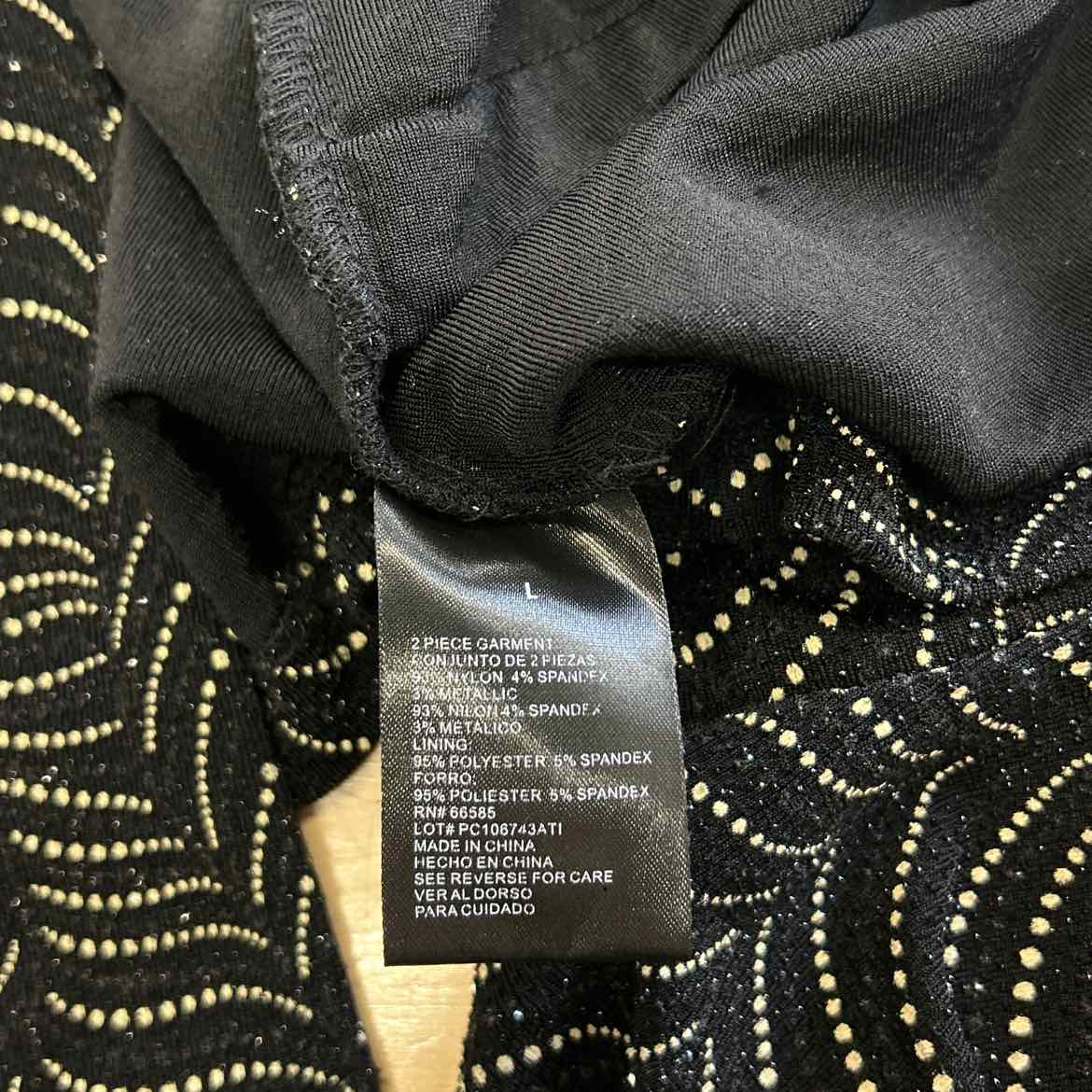 Perceptions Size L Black Preloved Dress