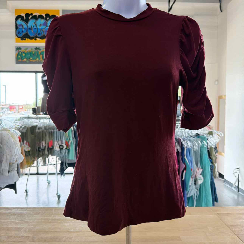 OrangeKiss Size M Burgandy Preloved Blouse SS