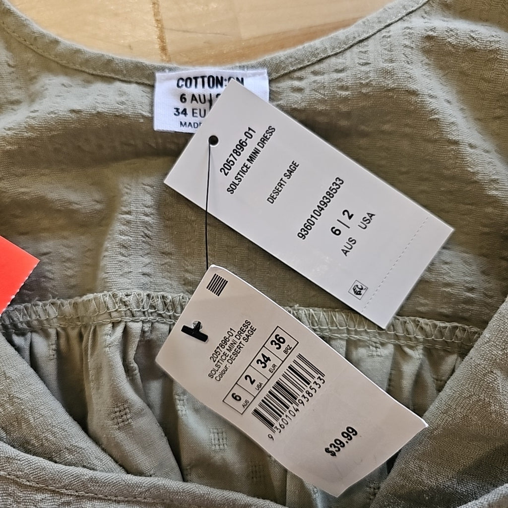 Cotton On Size 2 Green New Dress