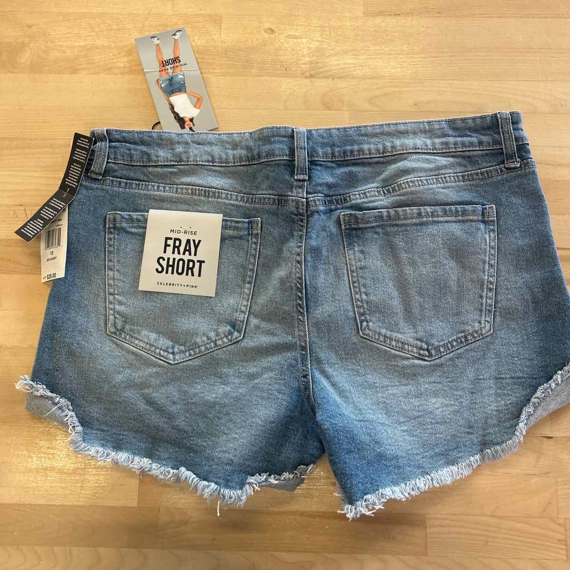 Celebrity Pink Juniors' Mid-Rise Fringe-Cuff Shorts - Temecula - 15