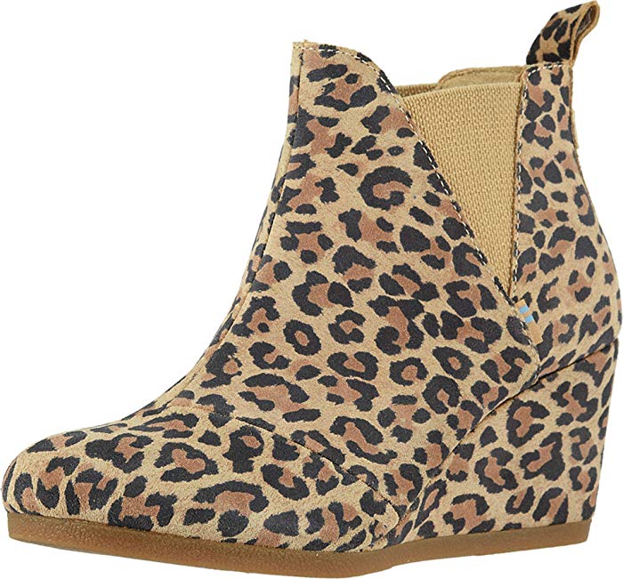 TOMS Women's Print Suede Kelsey Booties