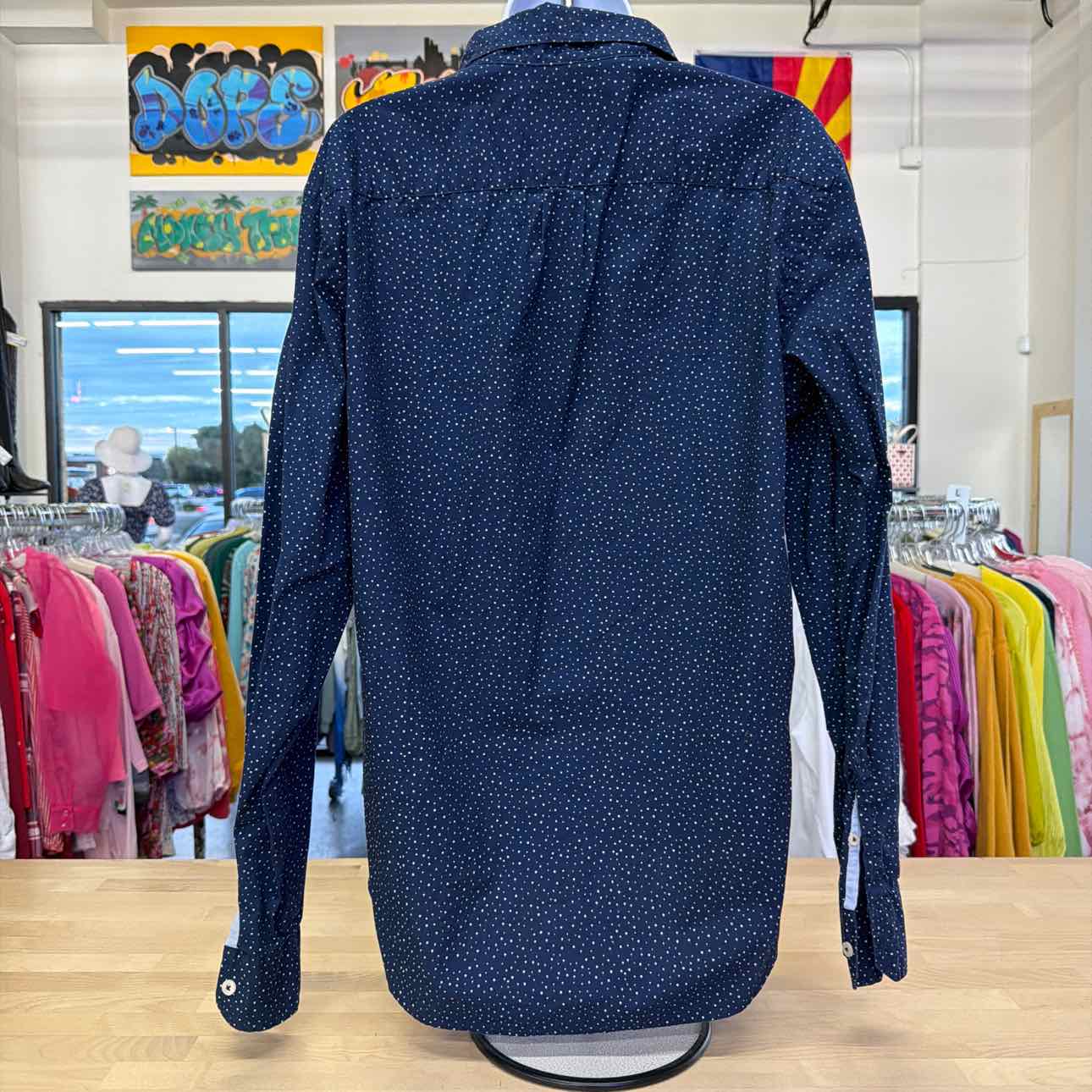 American Eagle Size M Blue Preloved MENS Button Down Shirt