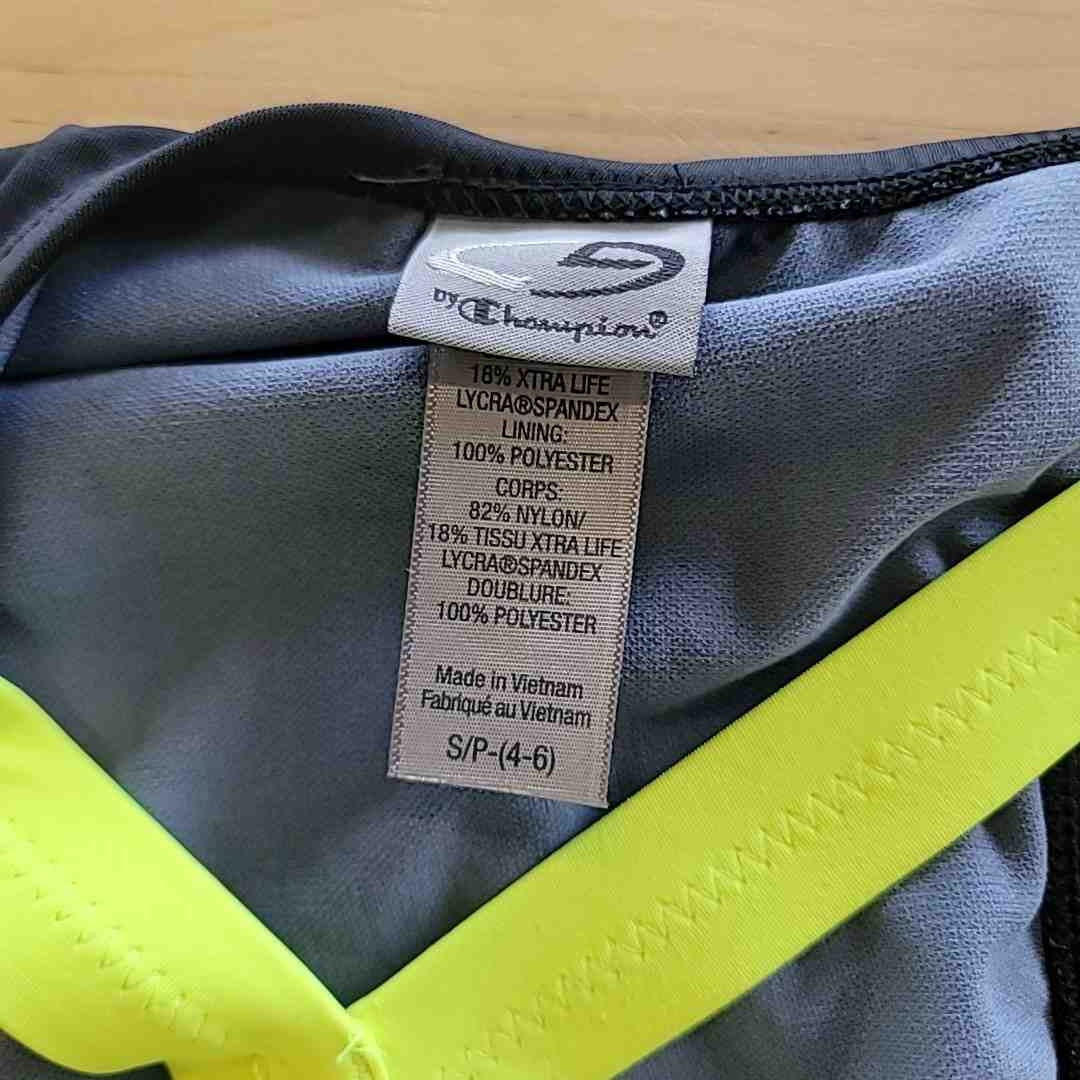 Champion Black & Yellow Size S Swimsuit