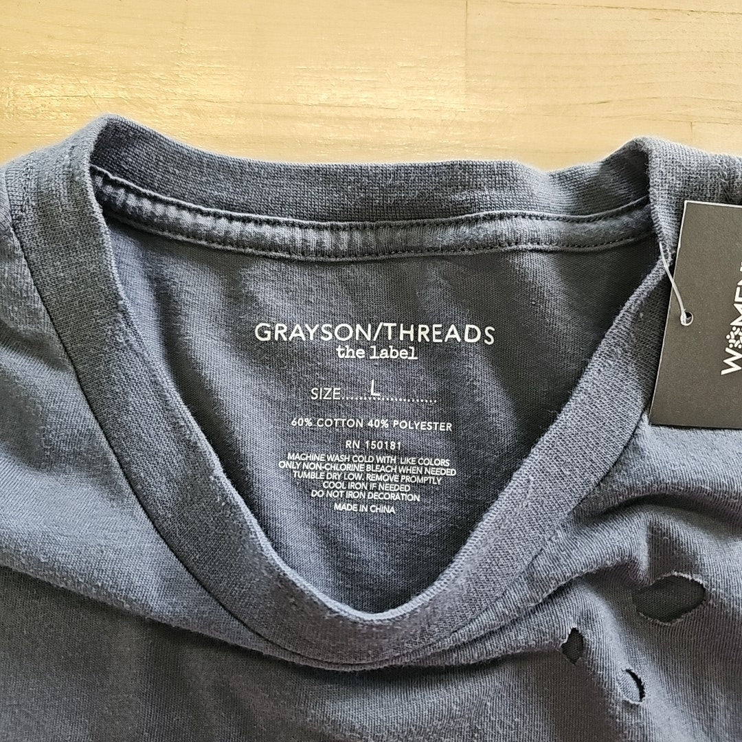 GRAYSON/THREADS Womens Los Angeles Distressed Graphic T-Shirt