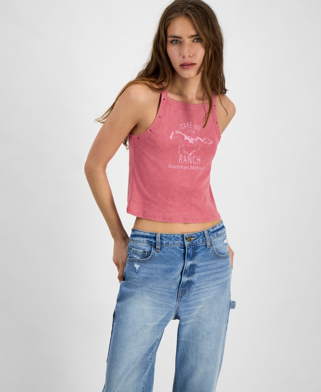 Love Tribe Size S Take Me to the Ranch Graphic Tank Top