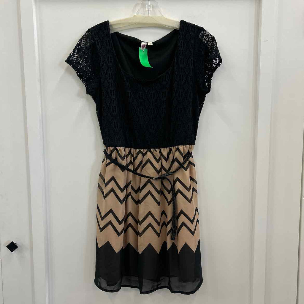 AUW Size M Black Tan Preloved Dress