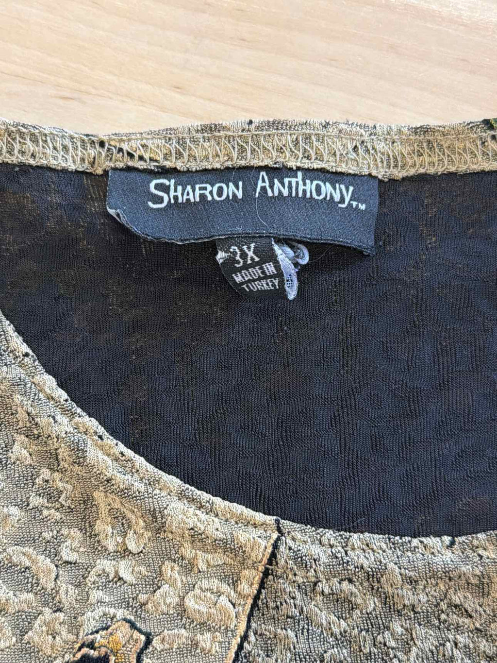 Sharon Anthony Size 3X Brown Long Sleeve