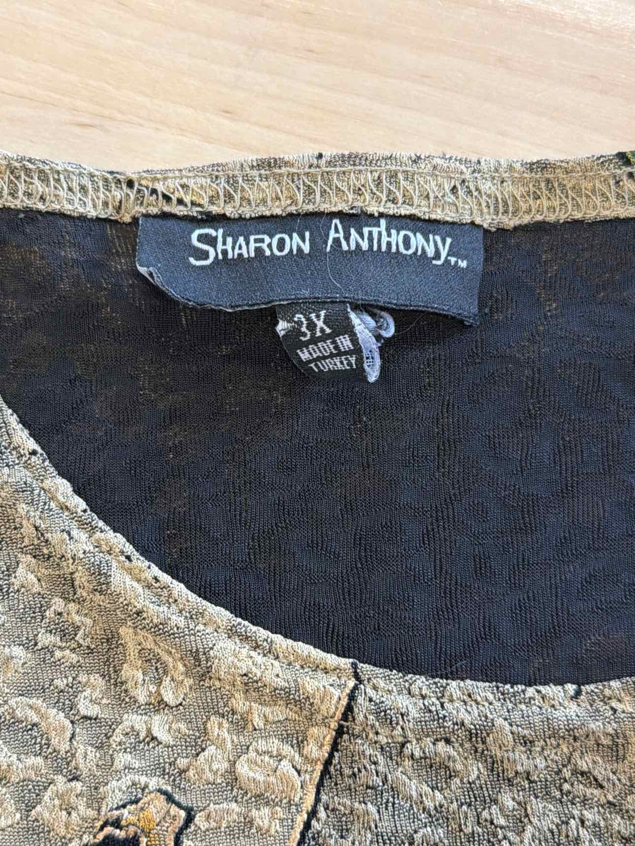 Sharon Anthony Size 3X Brown Long Sleeve
