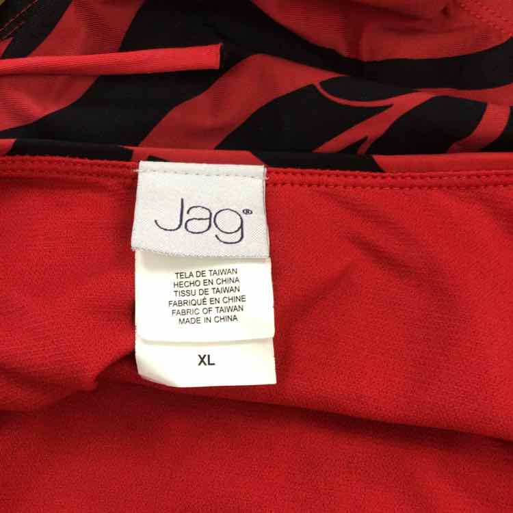 Jag Size XL Red & black Swimsuit Bottom/Top