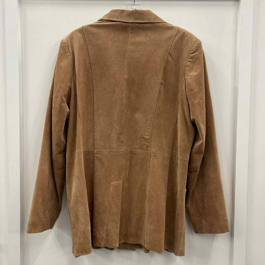 Dialogue Size M Brown Suede Coat