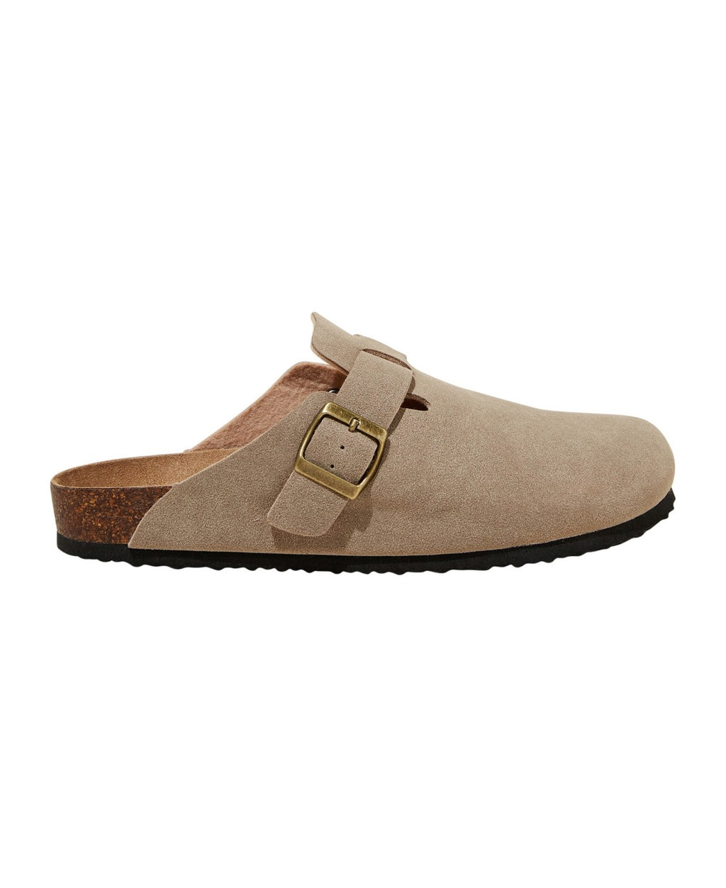 Cotton on Closed Toe Buckle Slide - Taupe