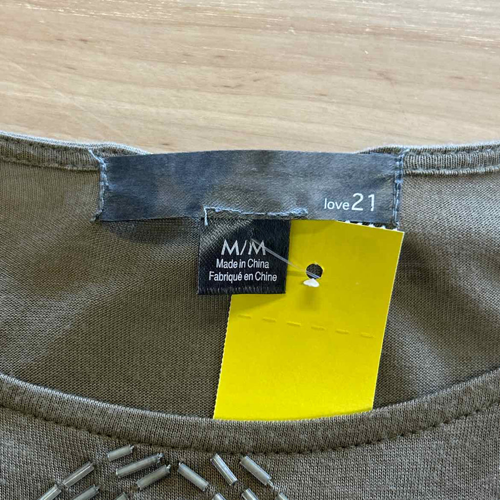 Love 21 Size M Green Long Sleeve
