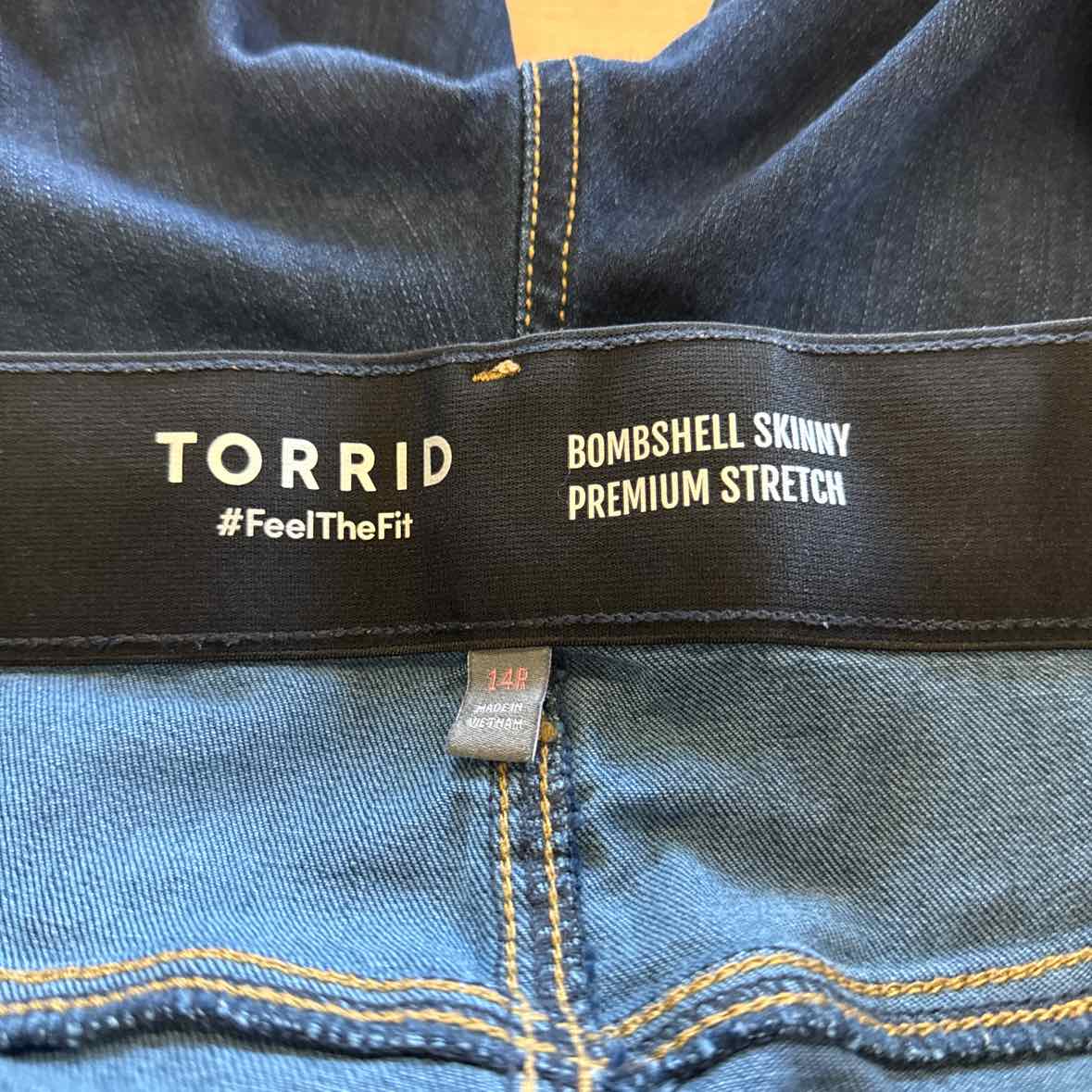 Torrid Size 14 Blue Bombshell Skinny Used Jeans