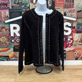 Diane Gilman Size L Black Preloved Jean Jacket