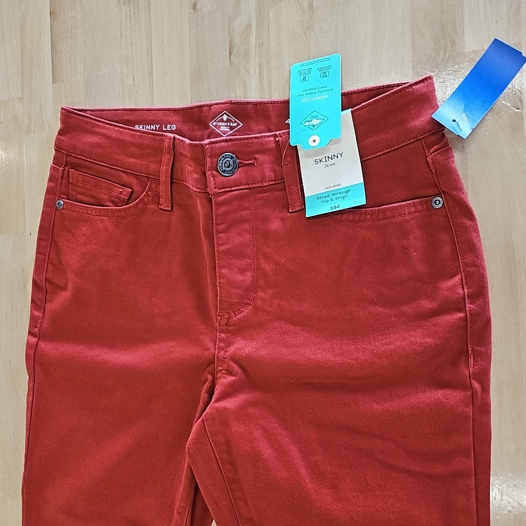 St John's Bay Size 4 Red Pants
