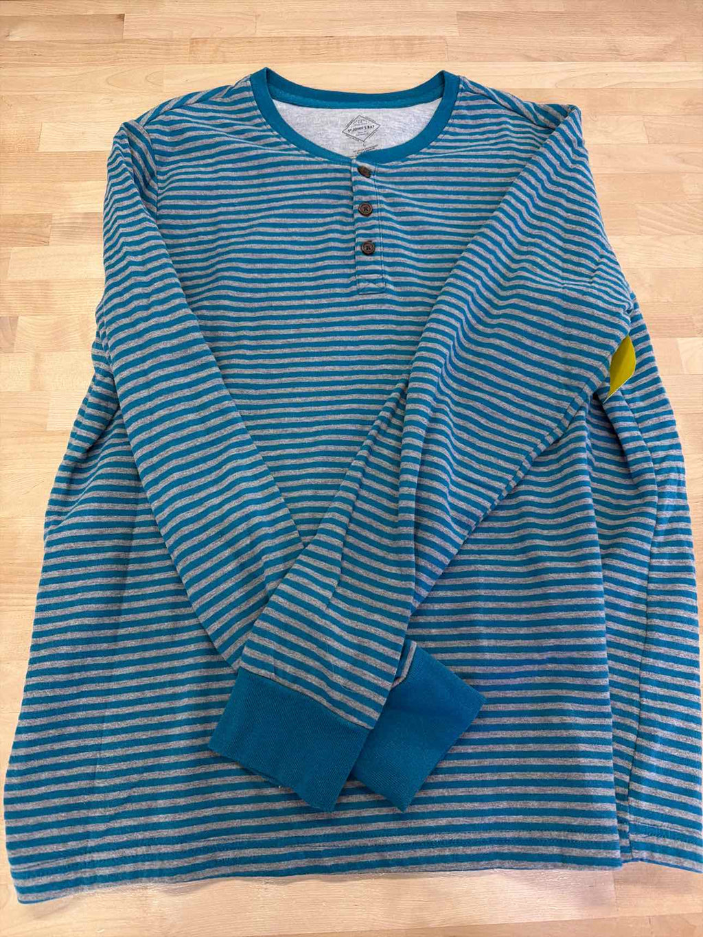 St. Johns Bay Size L Blue MENS Long Sleeve Shirt