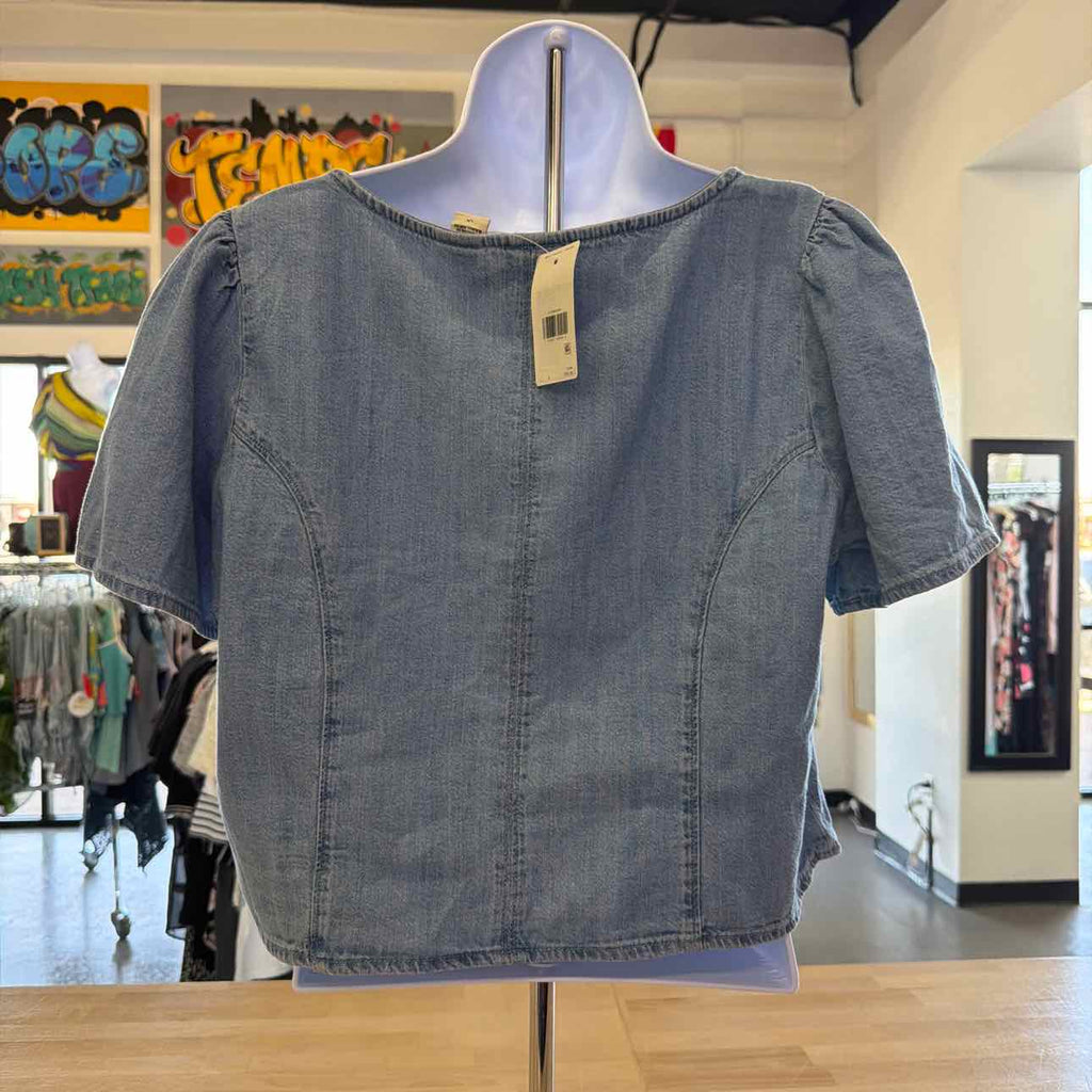 Levi's OLD BLUE Women's Pascale Short Sleeve Blouse