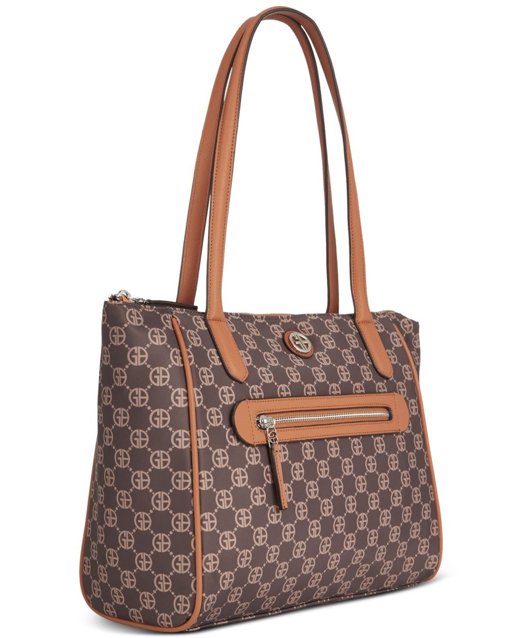 Giani Bernini Logo Large Nylon Tote, Created for Macy's - Chocolate/brown