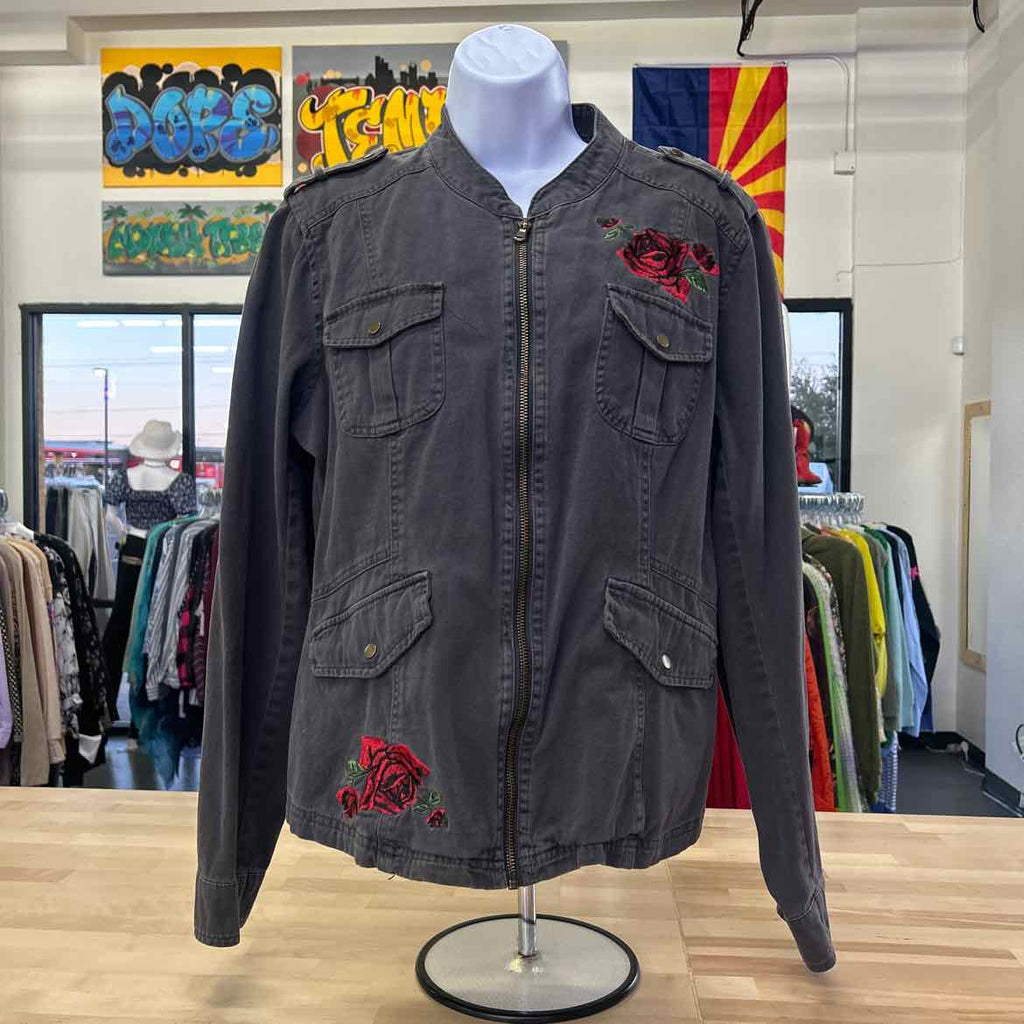 Maurices Size XL Gray Preloved Jacket