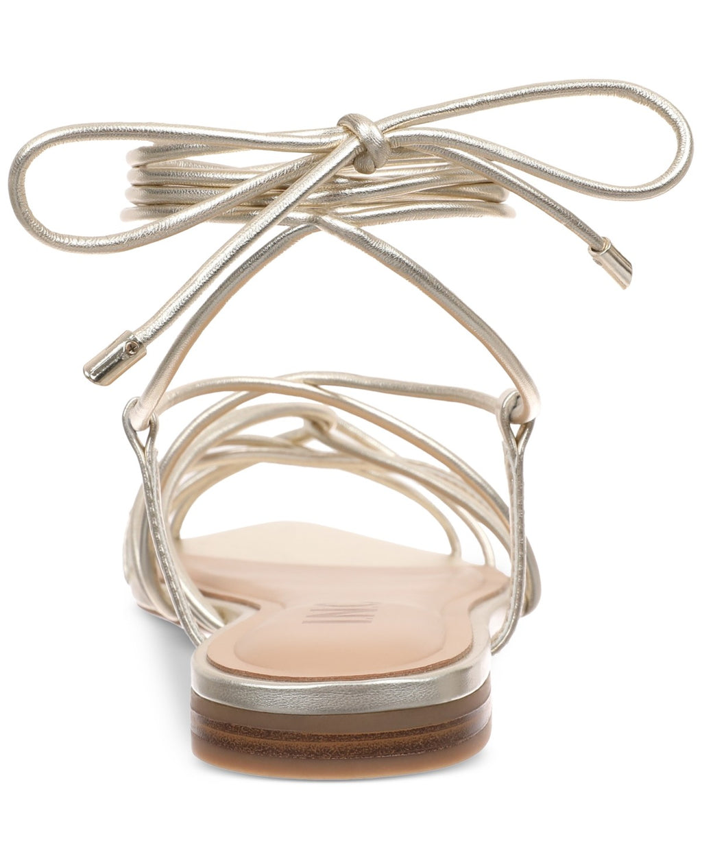 I.n.c. International Concepts Women's Kharmaa Lace-up Flat Sandals - Gold - 9