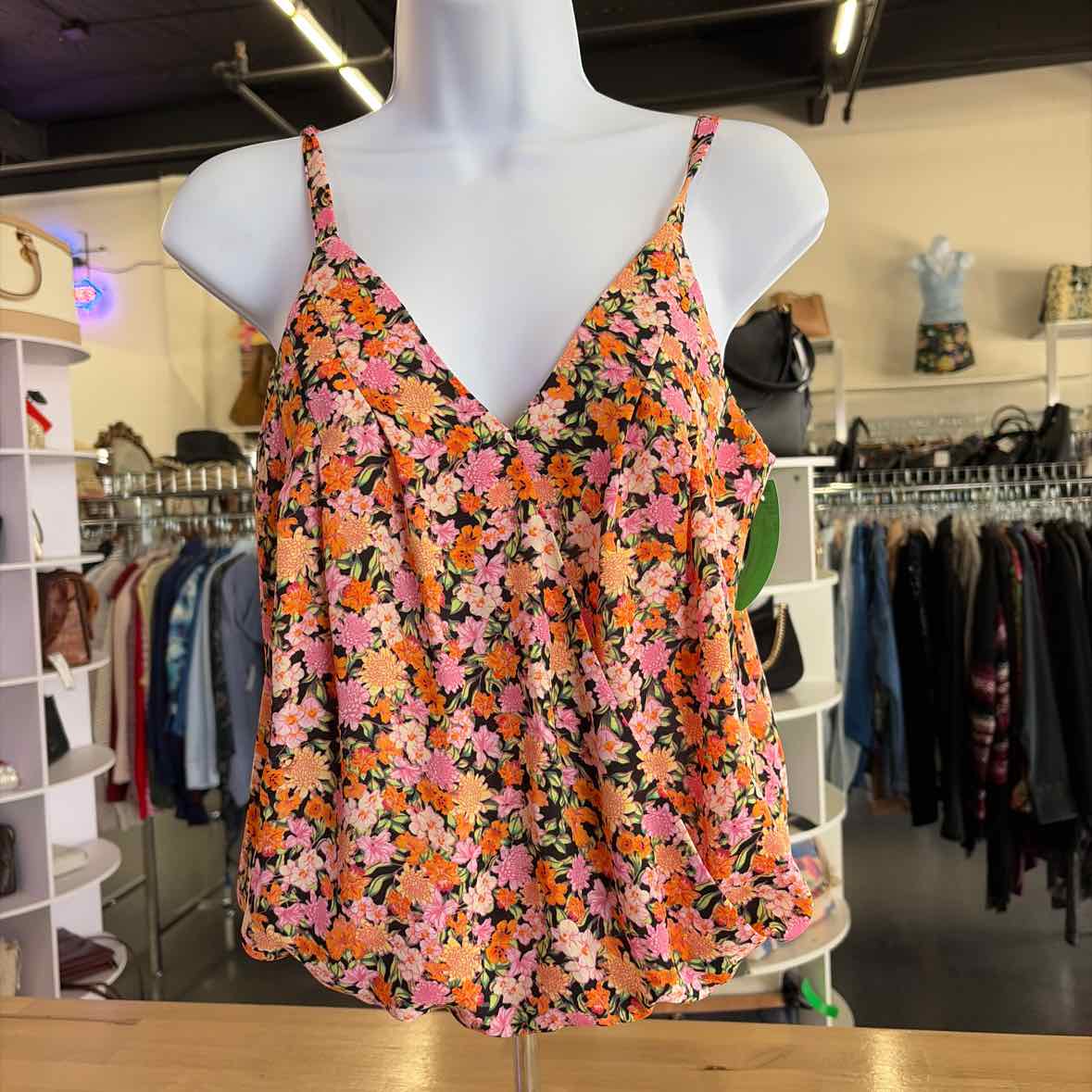 INC Size XS Pink Orange Preloved Tank