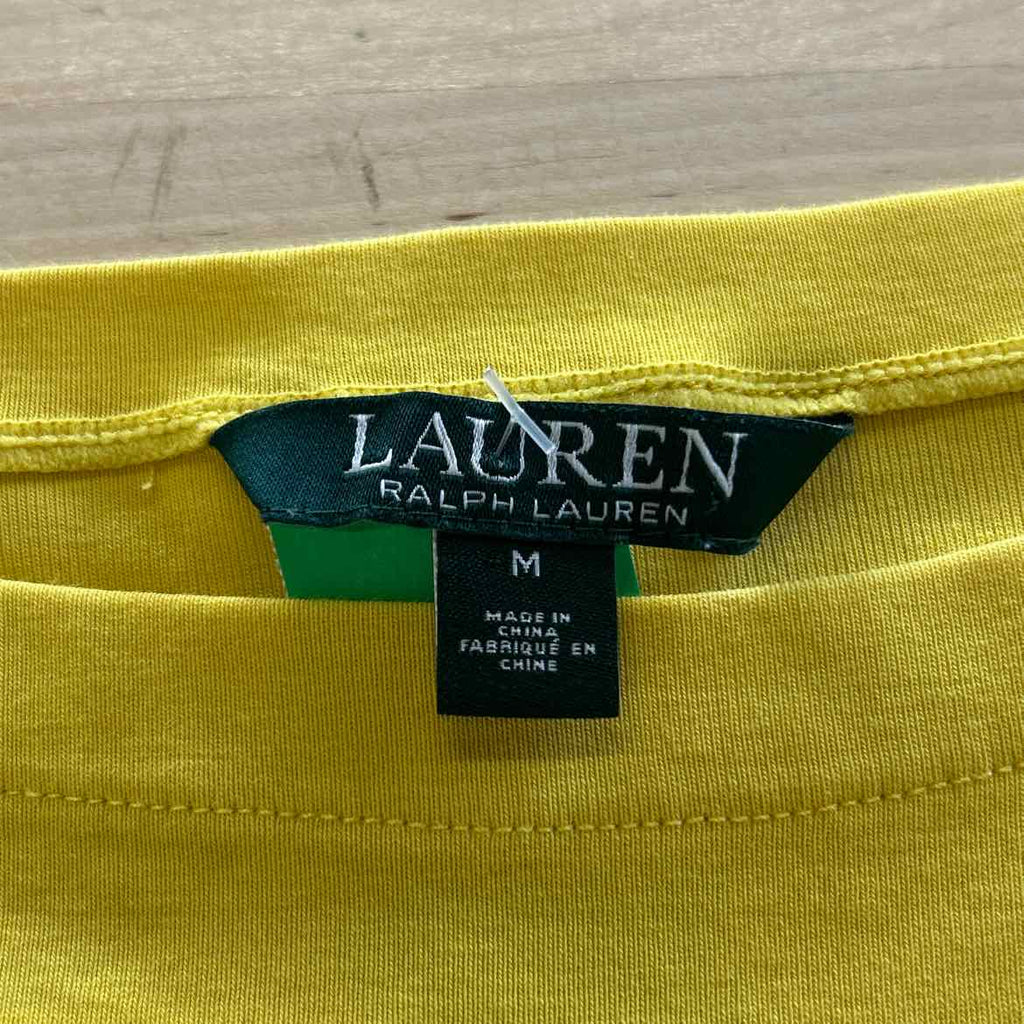 Ralph Lauren Size M Yellow Preloved T-Shirt LS