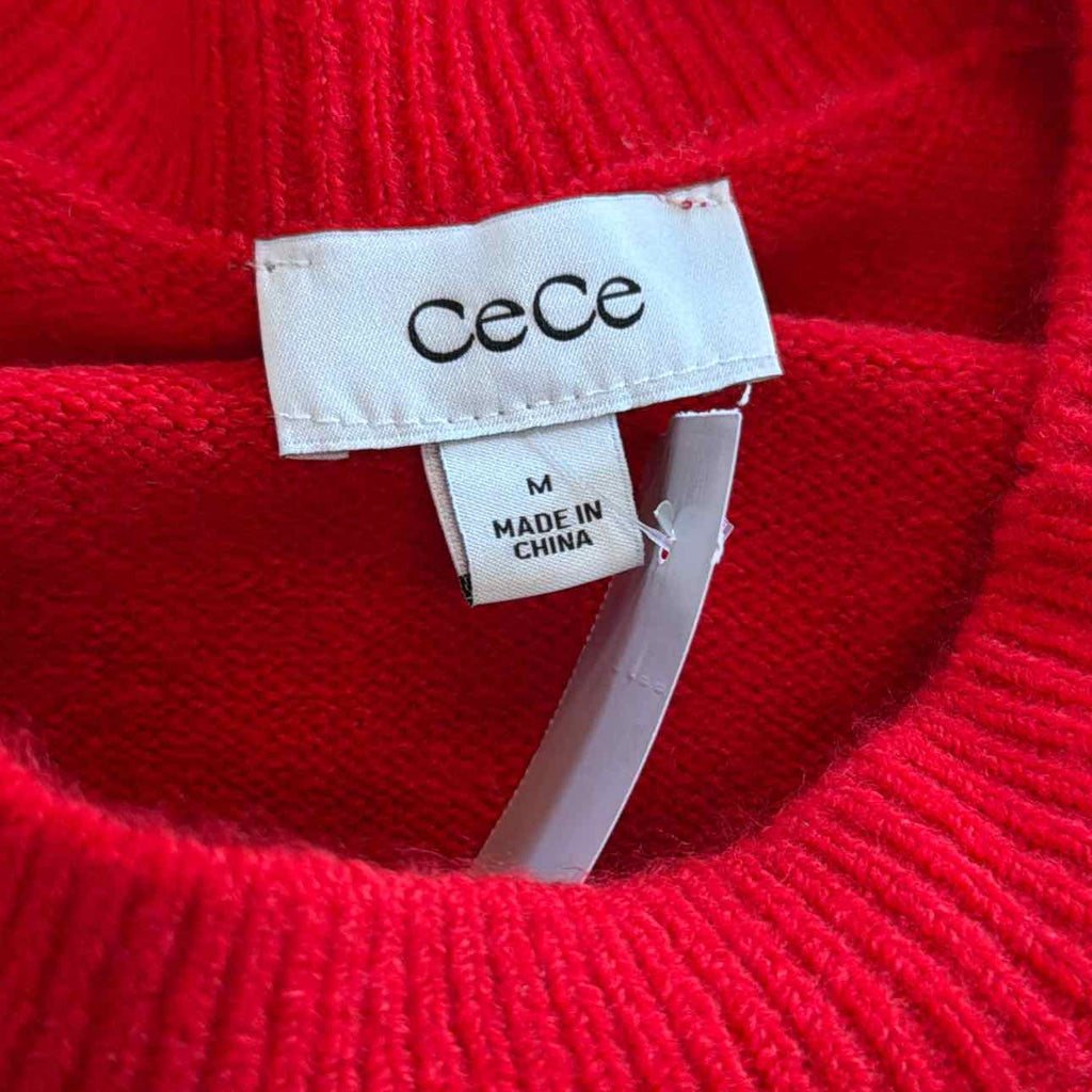 CeCe Size M Red New Cardigan