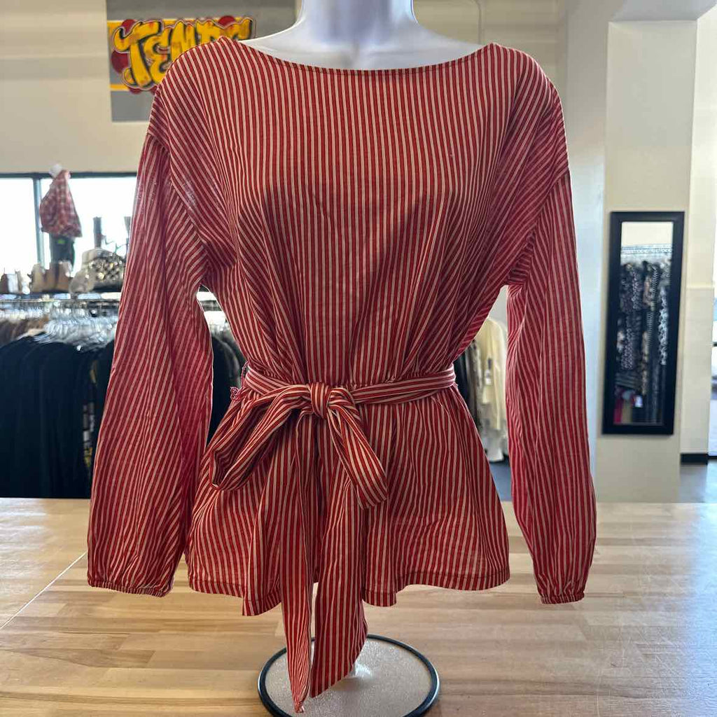 Ann Taylor Size S Red & white Blouse