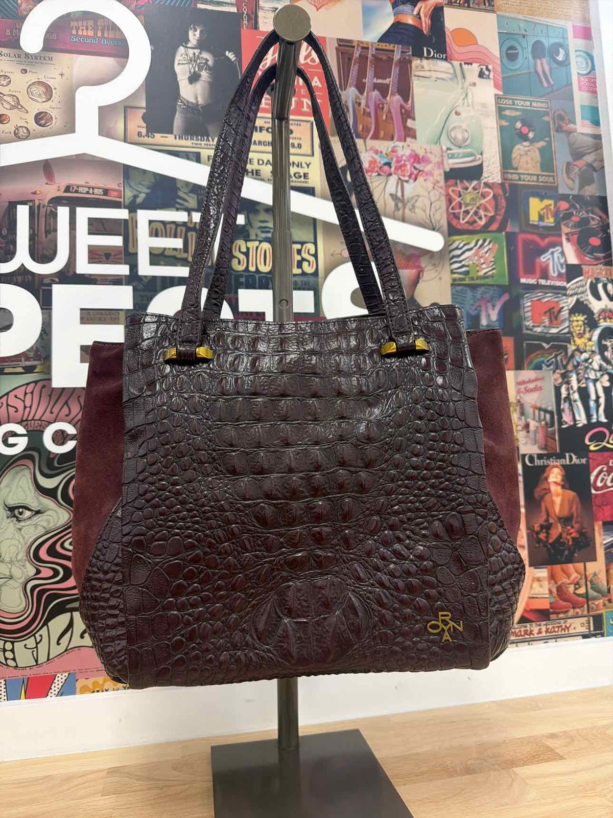 ORYANY Burgundy Leather New Handbag