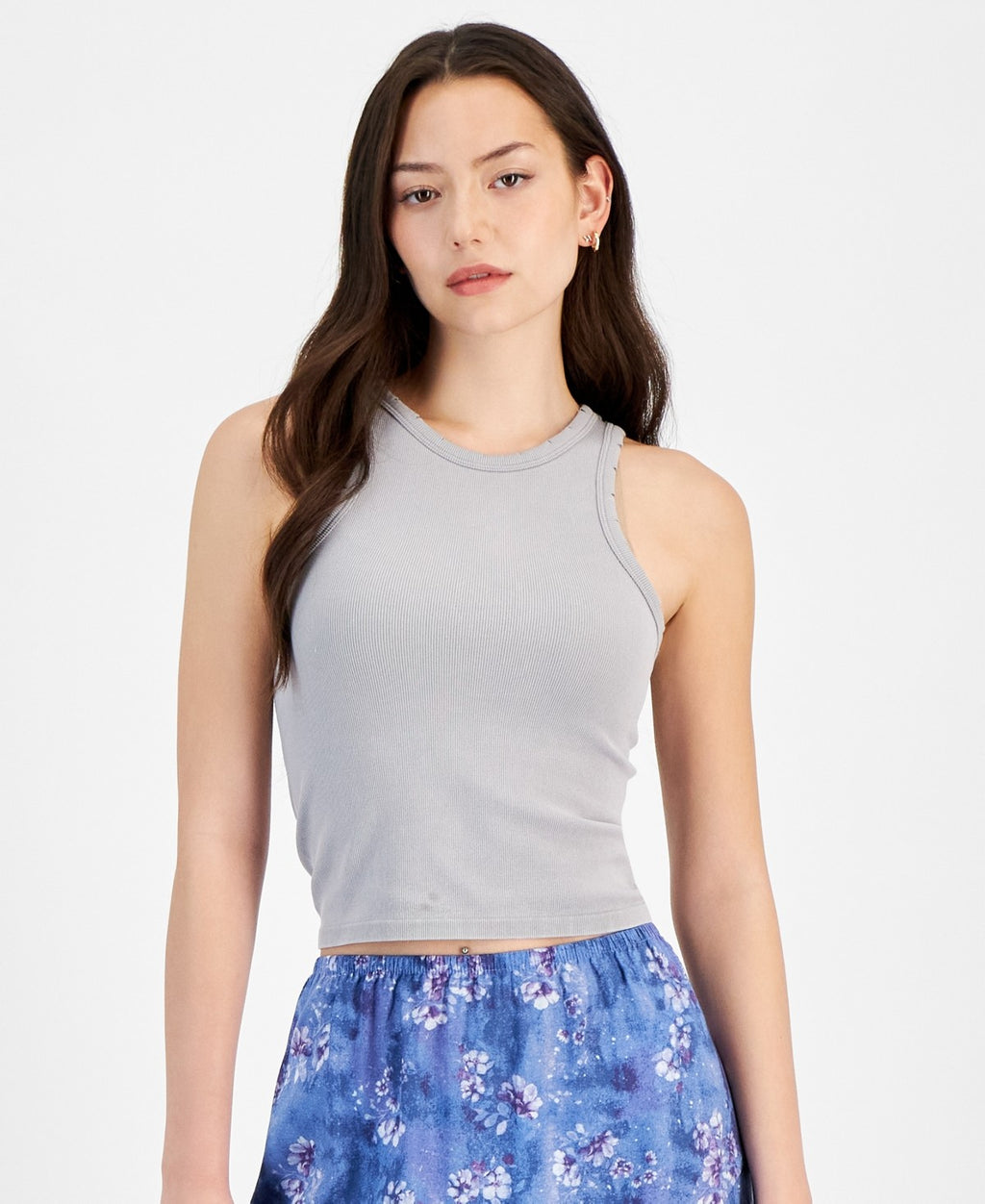 Planet Heart Size L Gray Tank