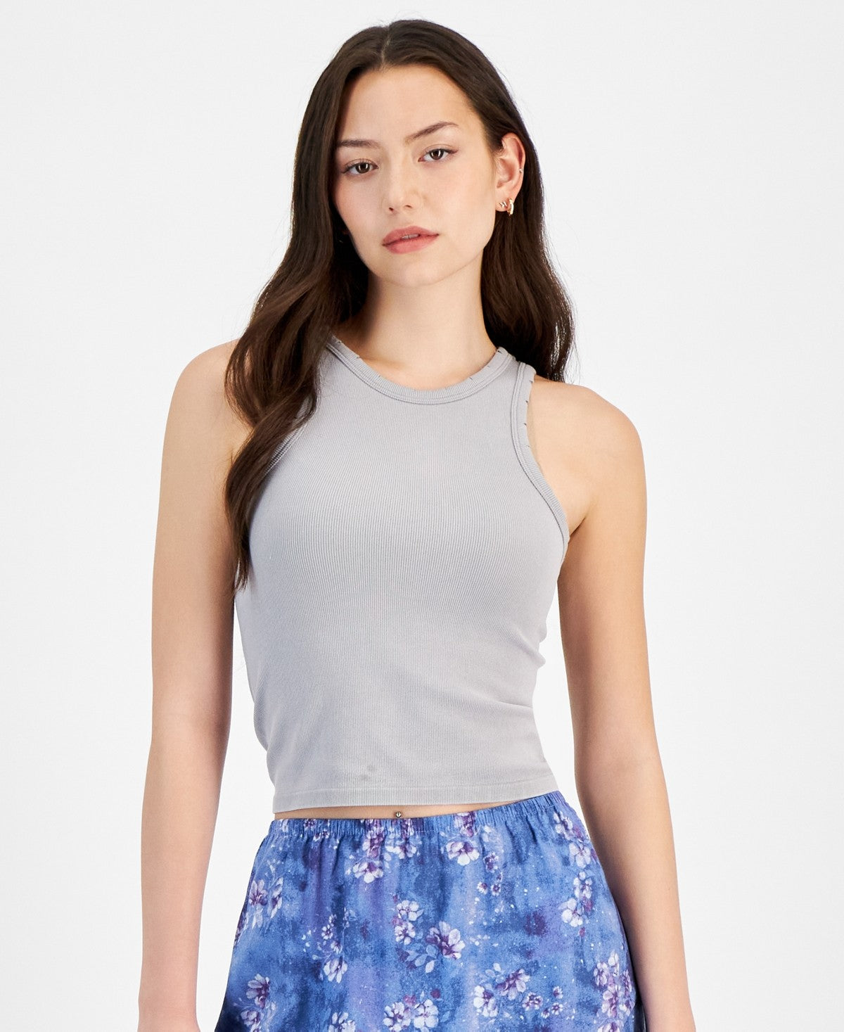 Planet Heart Size L Gray Tank