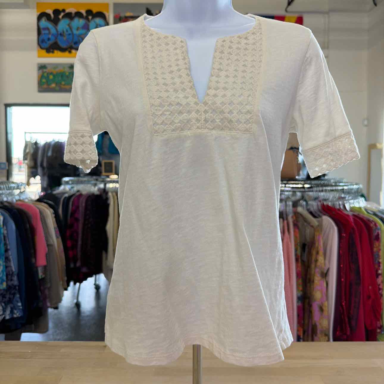 J Crew Size XXS White Preloved Blouse