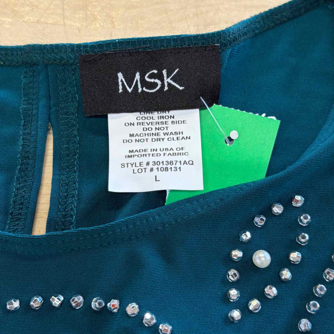 Msk Women's Scalloped-Hem Tank Top - Neo Emerald