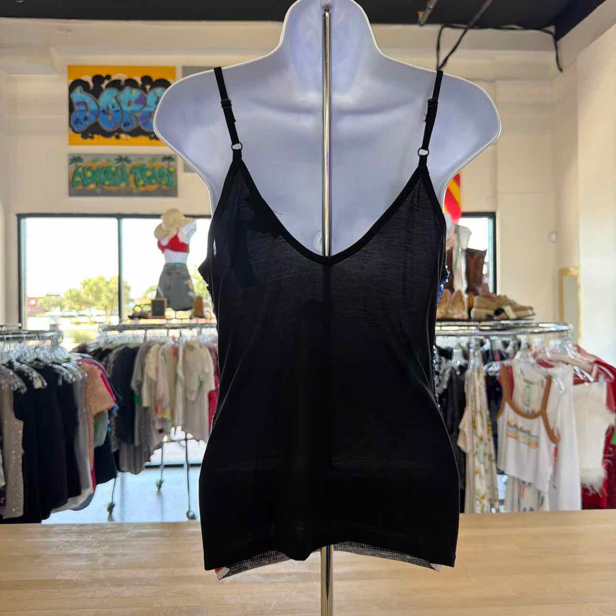 MissChievous Size S Red/White/Blue Sequined Preloved Tank