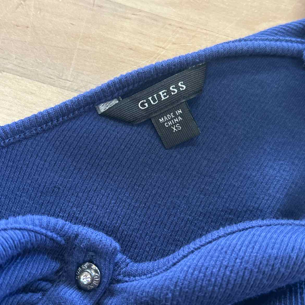 Guess Size XS Navy Preloved Blouse SS