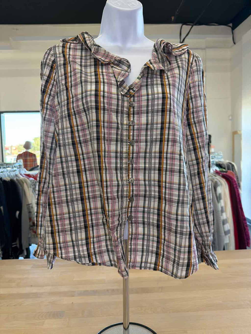 Loft Size M Multi - Fall Button Down Shirt