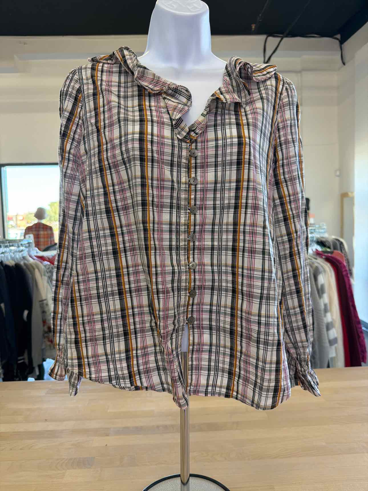 Loft Size M Multi - Fall Button Down Shirt