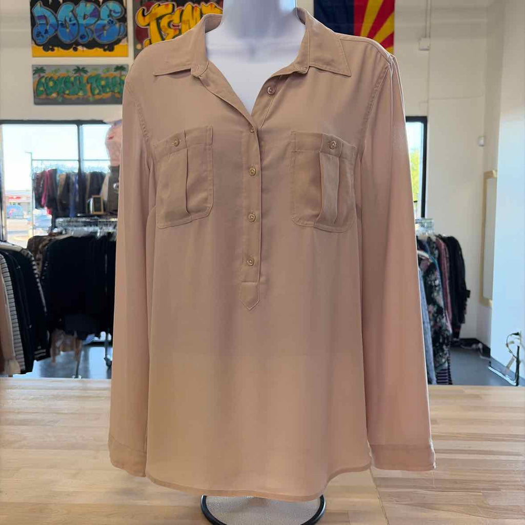 Loft Size M Tan Preloved Long Sleeve