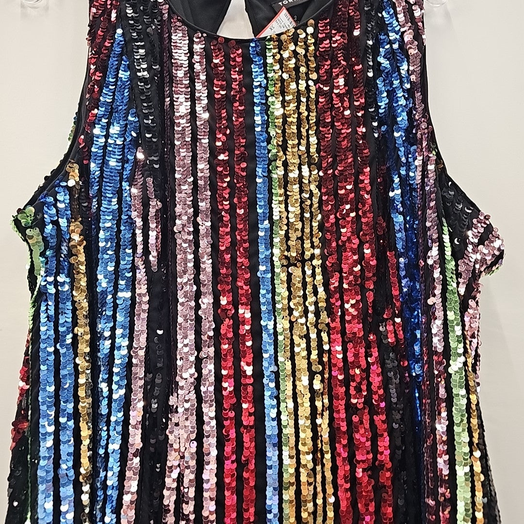 Torrid Size 3X Rainbow Sequined Preloved Dress