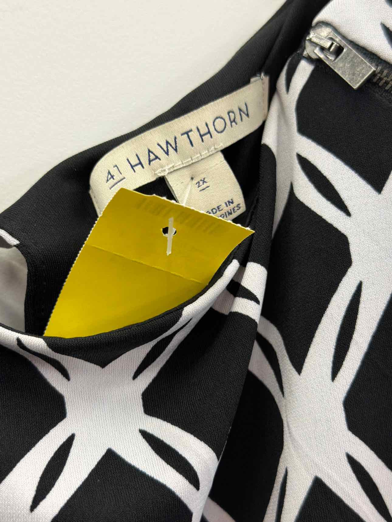 41 Hawthorn Size 2X Black/White Dress