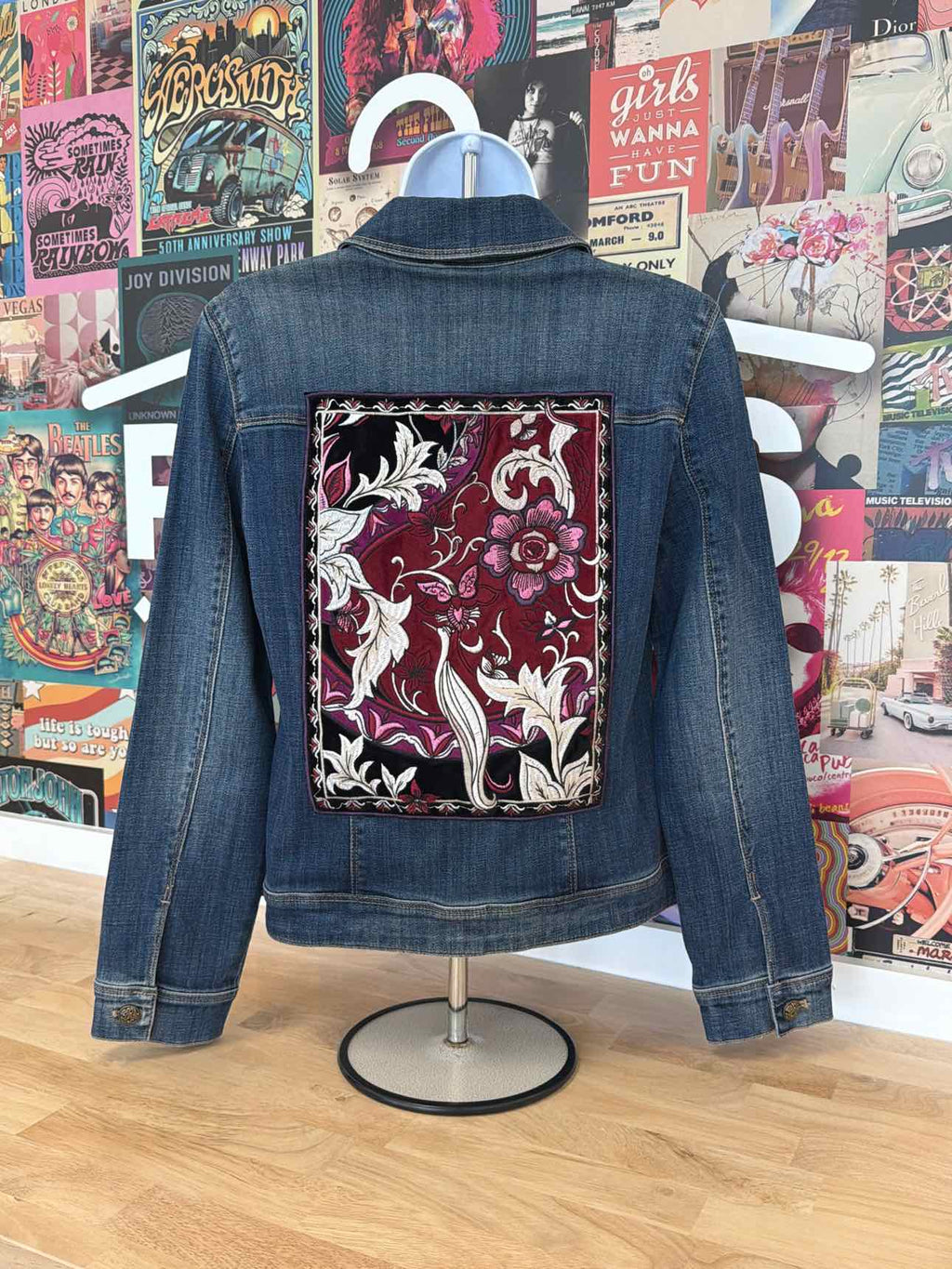 Chico's Size 00 Blue/Maroon Jacket