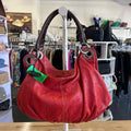 Ellington Red Leather Preloved Handbag