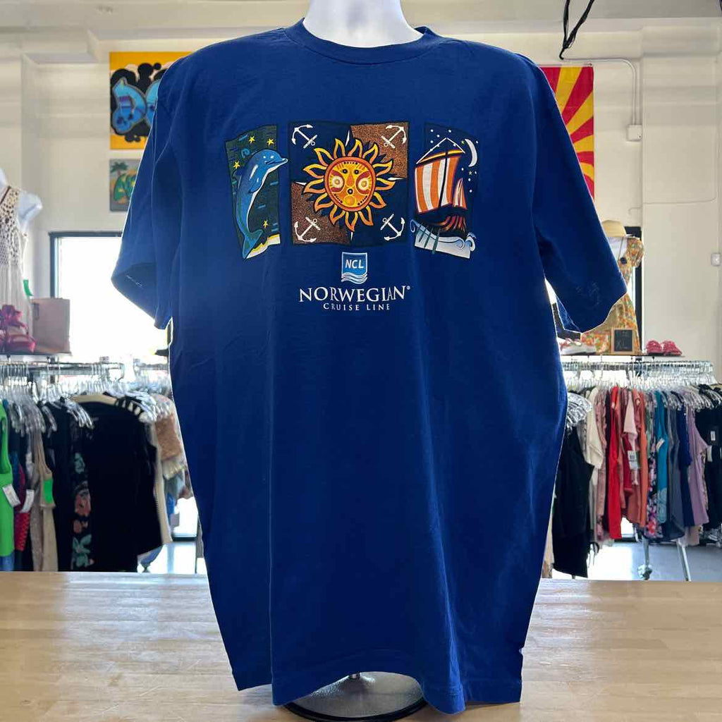 AssortedBrands Size XXL Blue Preloved MENS T-shirt